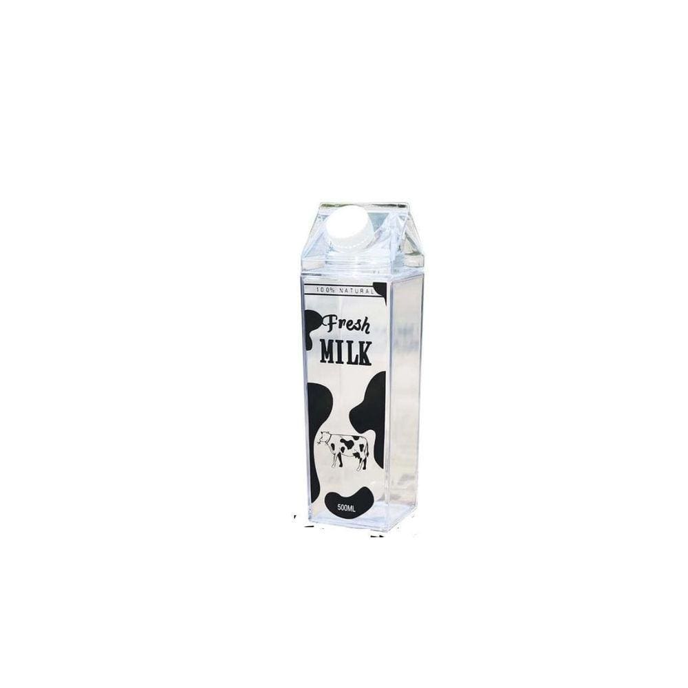 Garrafa Squeeze Em Formato De Caixa De Leite 500 Ml