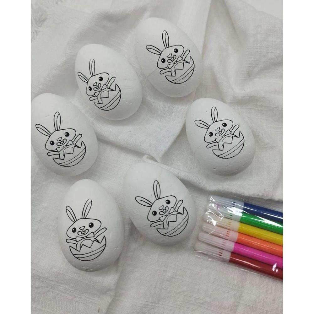 Ovos De Páscoa Infantil Para Colorir 6,5cm