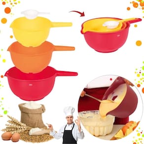 Conjunto 4 Tigelas Vasilha Multiuso Cozinha Potes - Mor