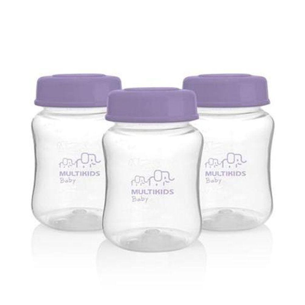 Kit 3 Potes Para Leite Materno - 180Ml - Multikids