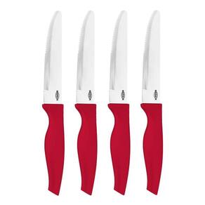 Conjunto 4 Facas Para Churrasco Jumbo Cross Vermelho Brinox