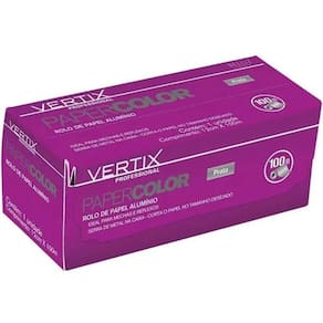 Rolo De Papel Aluminio Para Tintura Vertix 100M Cor Prata