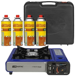 Mini Fogao Fogareiro Portatil Nautika Frontier Flex + 4 TubeGas 227gr