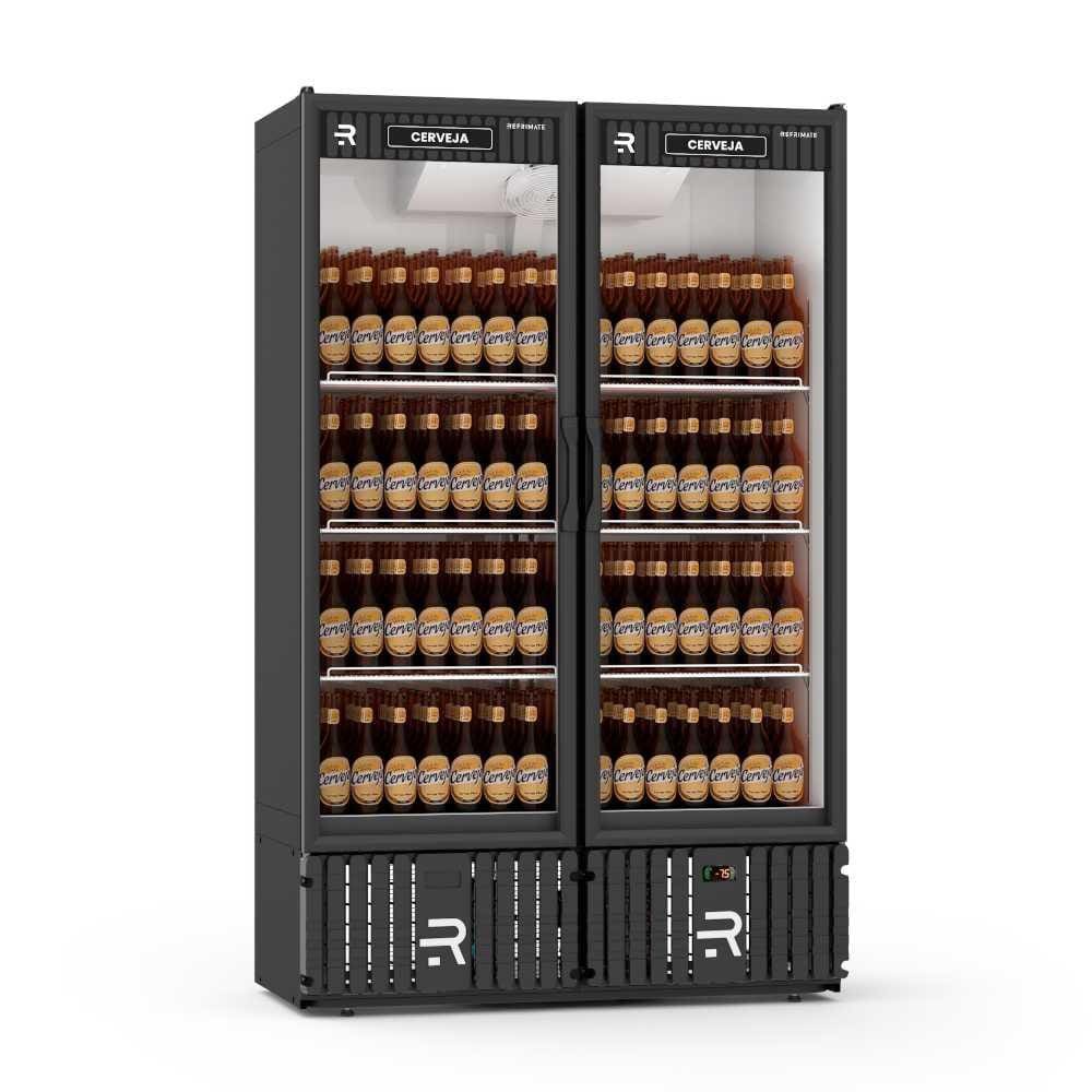 Visa Cooler Cerveja 1300 Litros Porta de Vidro Preto VCCE1300PV 220V - Refrimate