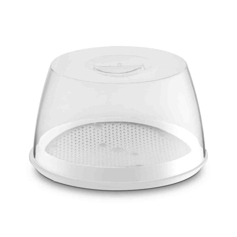 Queijeira Tampa Acrílico Branco Cozinha Uz Utilidades