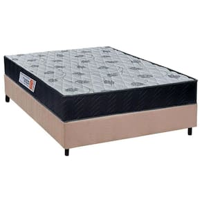 Cama Box Casal: Colchão Ortopédico Orthoflex Foggia Sogni Unic Face + Base CRC Suede Clean(138x188)