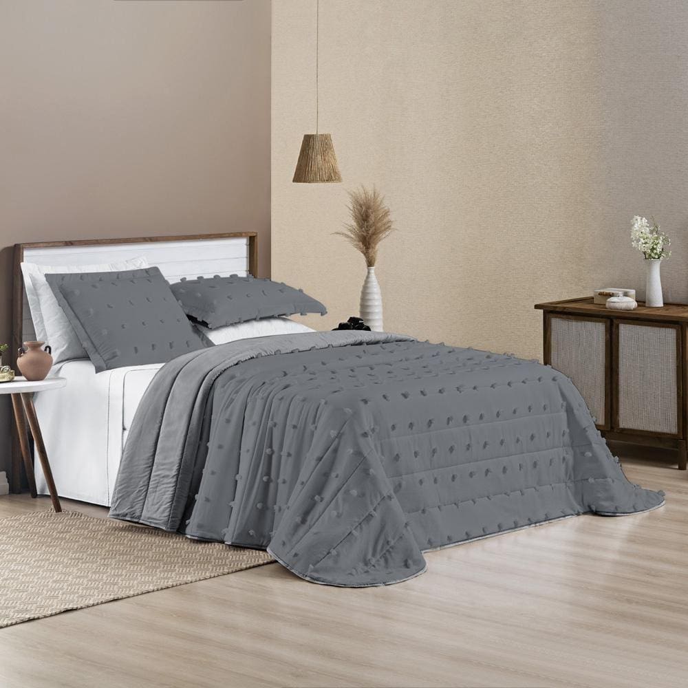 Conjunto Cama King Size Istambul Colcha 300 Fios