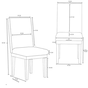 Kit 4 Cadeiras Reforçada Sala De Jantar Cozinha Luxo Linho