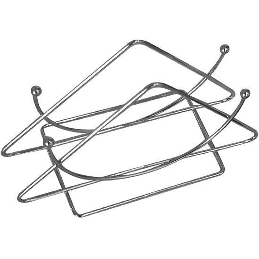 Porta Guardanapo Aramado Cromado 14x8x6cm Prata Clink