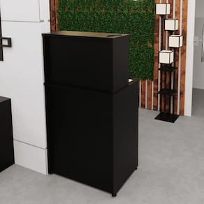 Balcão Caixa Atendimento Comercial Recepção Consultório 60cm Preto