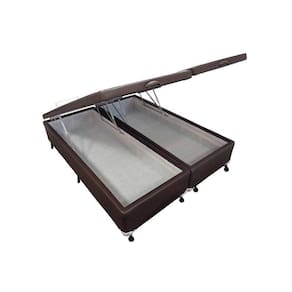 Cama Box Baú Universal King Courano Brown New (193x203x35) - Castor