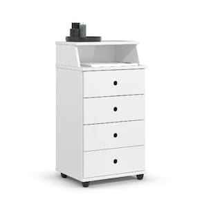 Mesa de Cabeceira Luxo II New Branco - EJ Móveis