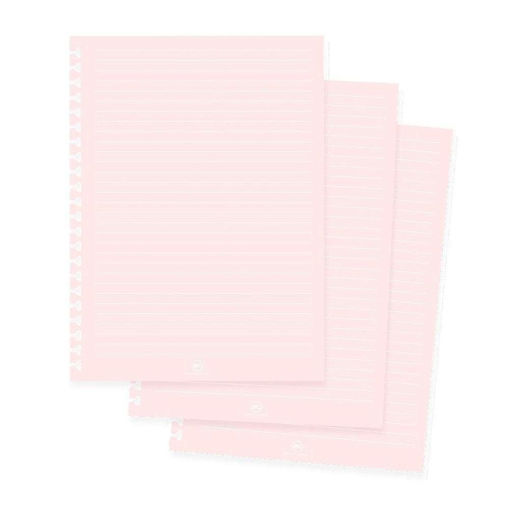 Refil Folhas Para Caderno Mini Smart 48Fls Pautado Rosa Dac
