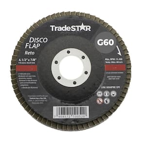 Kit Com 10 Disco Flap Reto Porcelanato Piso G 60 4.1/2 115