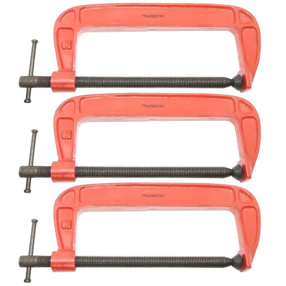 Kit 03 Grampo Sargento Tipo C 10`` Polegadas Tradestar