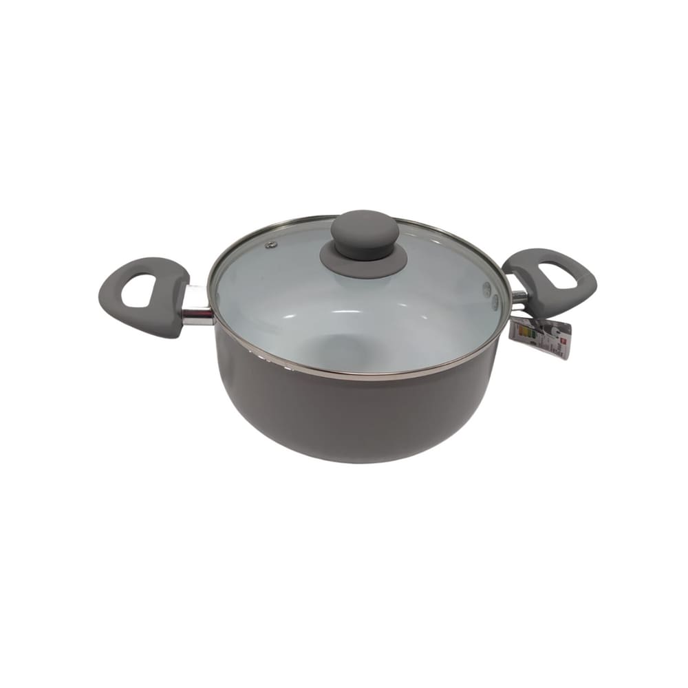 Caçarola alumínio revestimento cerâmico cinza 20cm