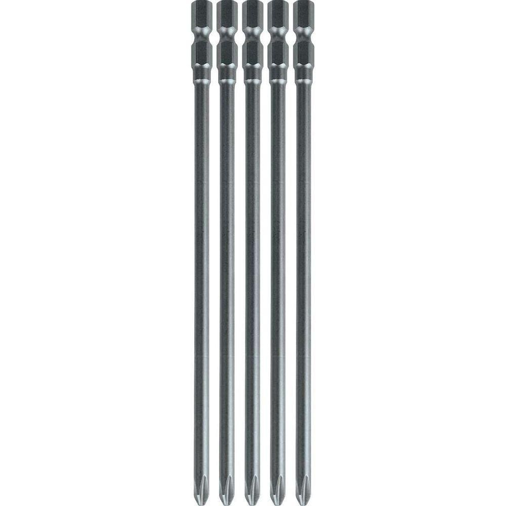 Pacote 5 Pcs Bits Phillips 162Mm Ph2 Longo Makita B-10481