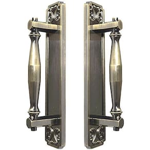 Puxador Duplo Strauss 250mm Bronze Antigo Porta Pivotante