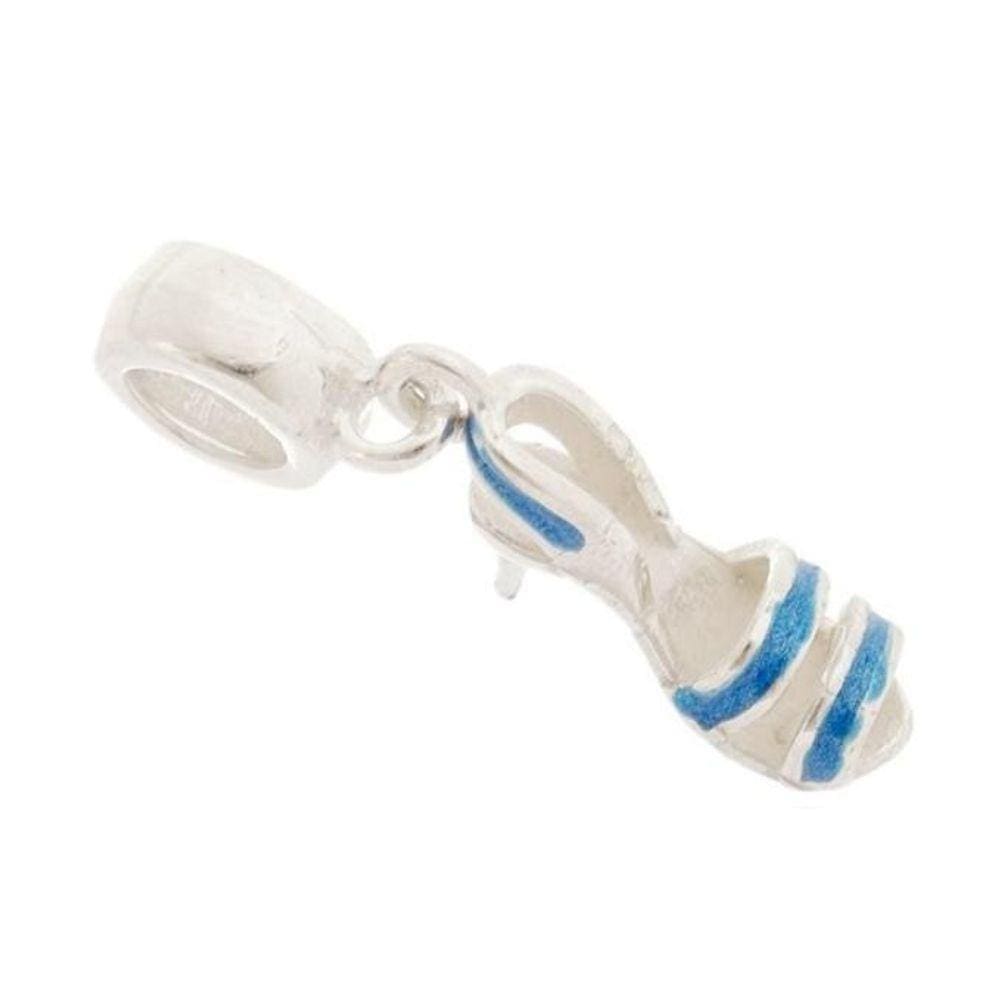 Berloque Pingente Sandália Azul