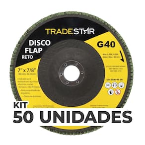 Kit Com 50 Disco Flap Reto 7 180Mm Fds180-40Fc Z40
