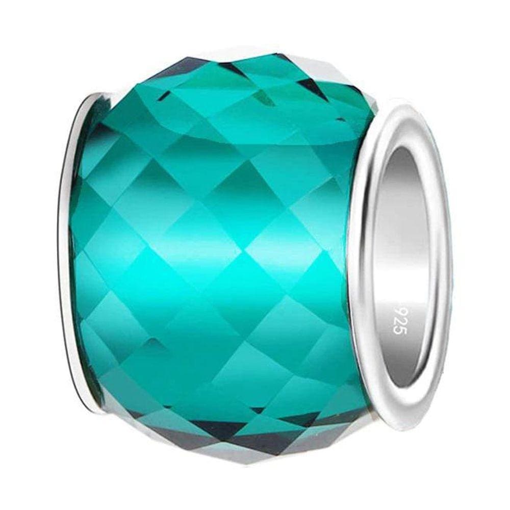 Berloque Estilo Murano Verde Água