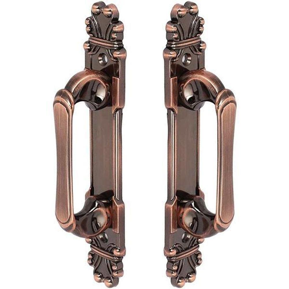 Puxador Duplo Mozart 280mm Cobre Antigo - Máxima Metais