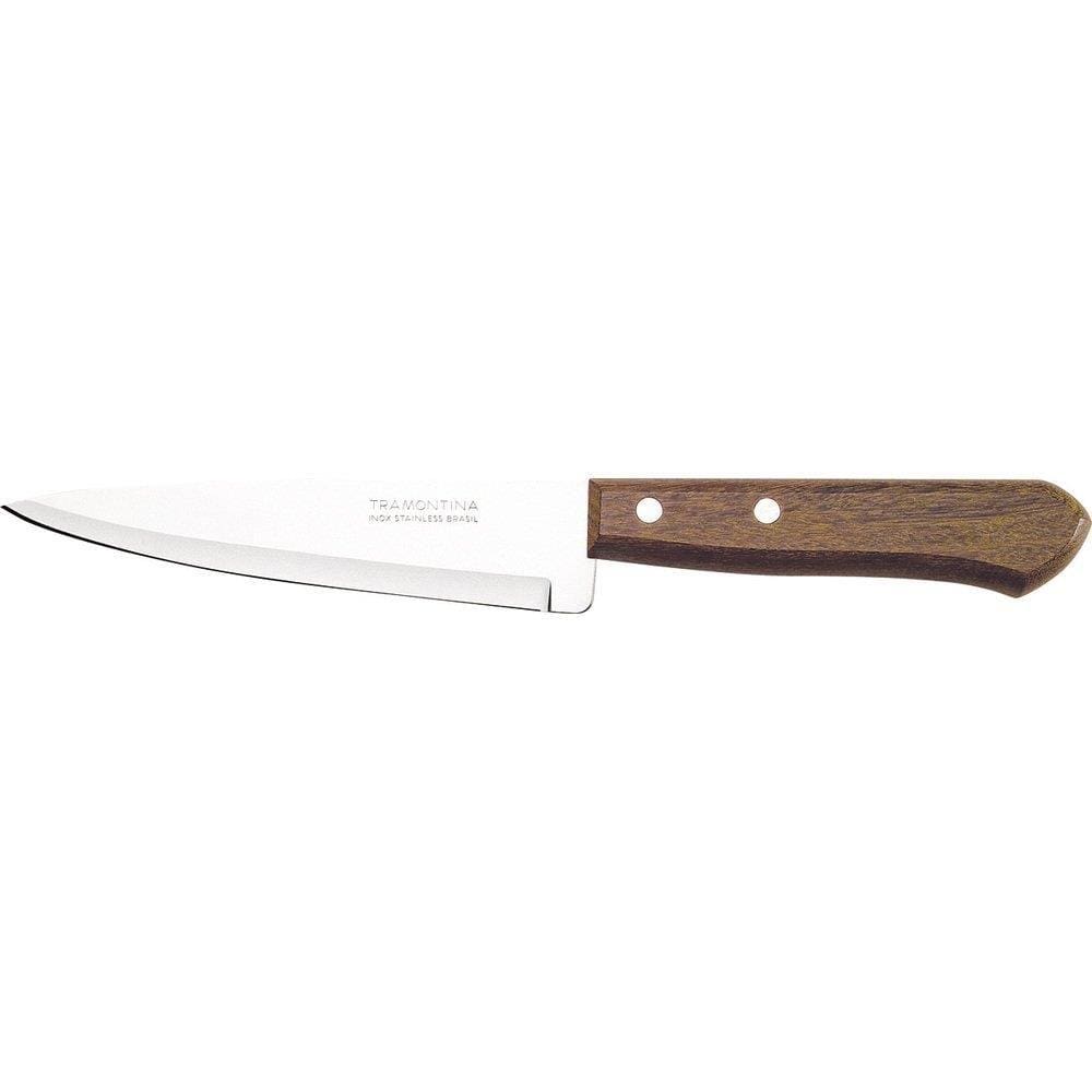 Faca Peixeira Tramontina 7” Inox Cabo Madeira 12 Peças