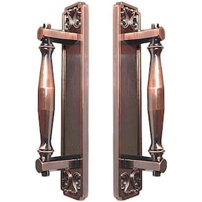 Puxador Duplo Strauss 250mm Cobre Antigo Porta Pivotante