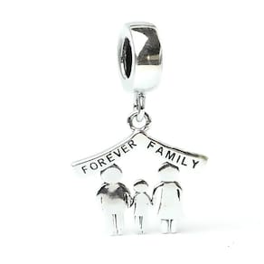 Berloque Charm Pingente Forever Family Filho Em Prata 925