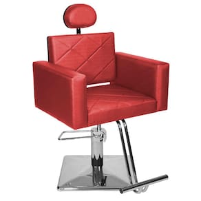Cadeira Poltrona Cabeleireiro Evidence Fixo Vermelho Facto