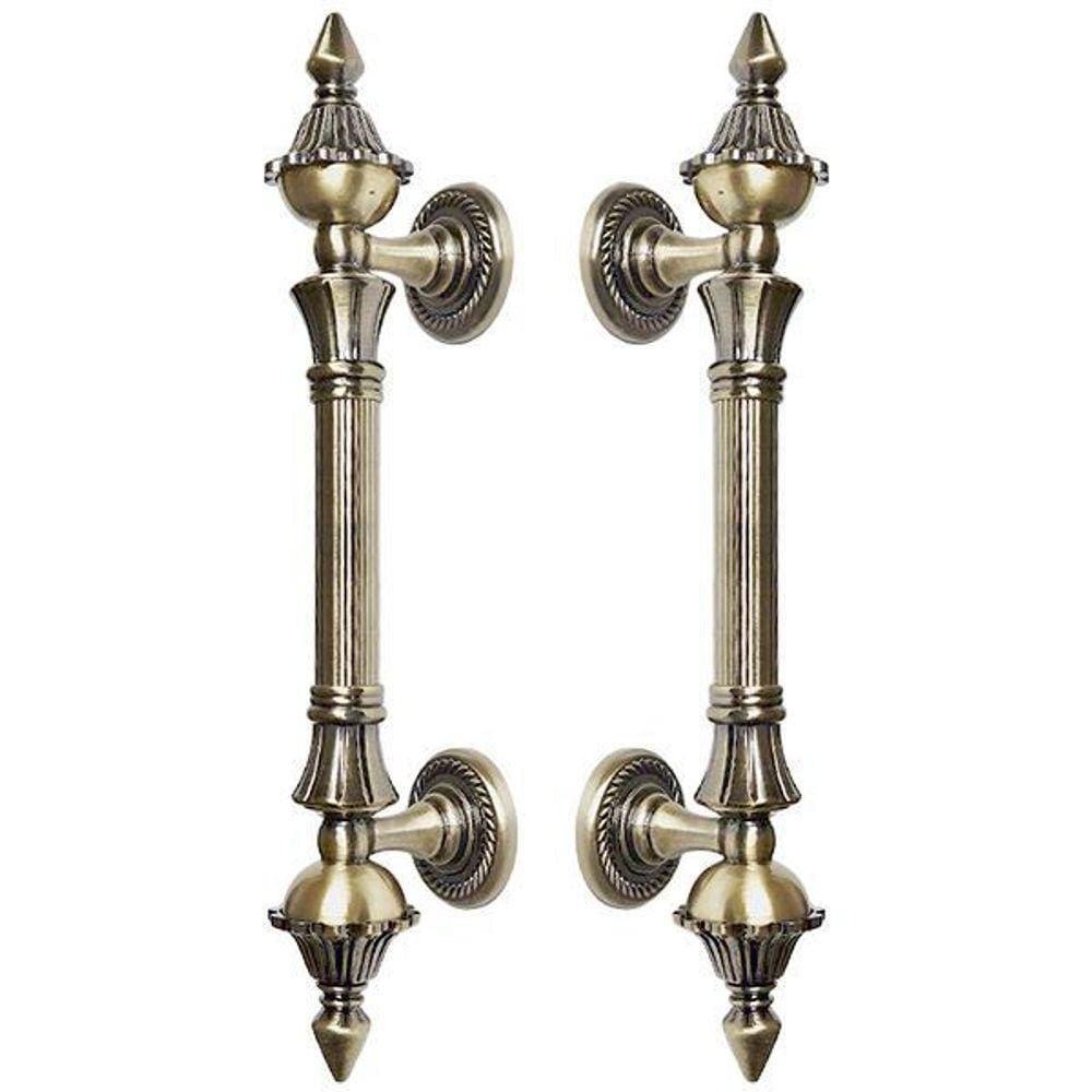 Puxador Duplo Rústico 260mm Bronze Antigo Máxima Metais