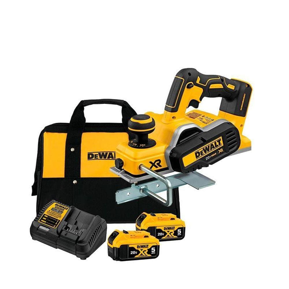 Plaina A Bateria 20V Dewalt Dcp580B + 2 Baterias 5Ah