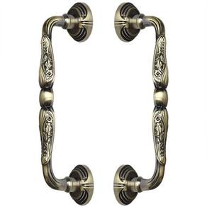 Puxador Duplo Madrid 275mm Bronze Antigo Porta Pivotante