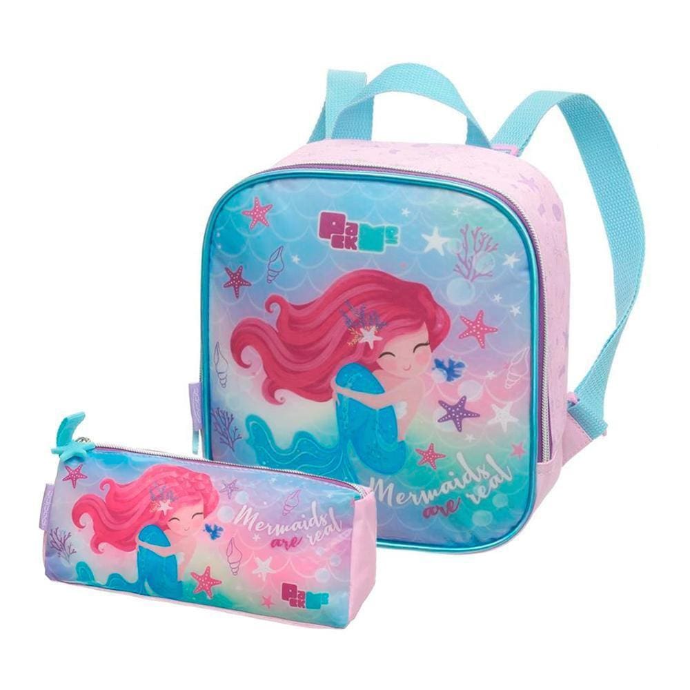 Lancheira Térmica + Estojo Pack Me Mermaids Are Real Lilás