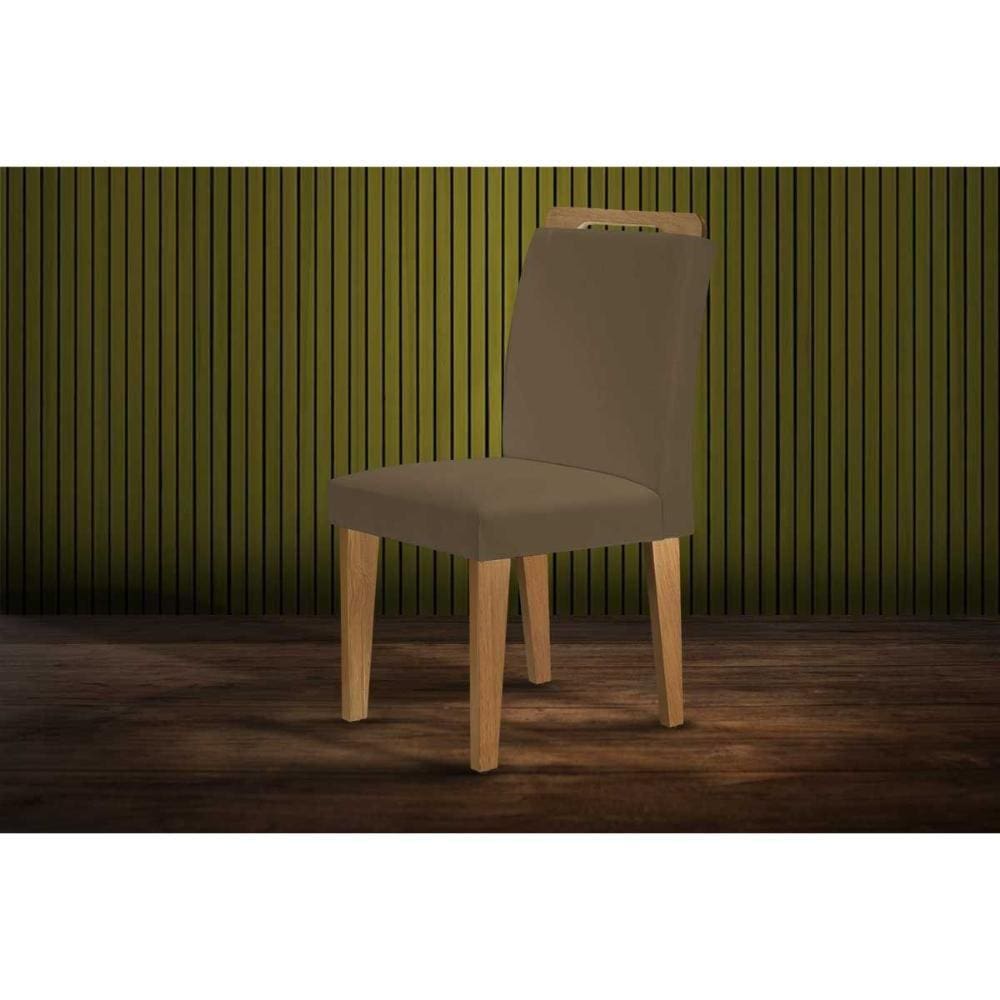 Kit 2 Cadeiras Sala Jantar Athenas 2 Un Capuccino/Animale Chocolate - Rufato