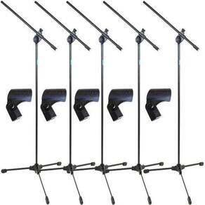 Pedestal Microfone Ask Tpl Suporte Kit C/5 Pçs + Cachimbos