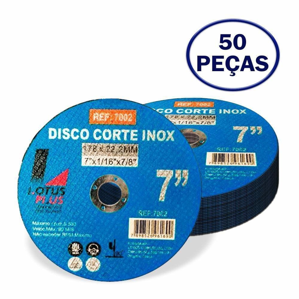 Disco Corte Inox 7X1 X 1 1/6 X 7/8 Com 50 Lotus