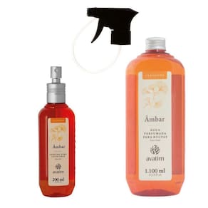 Kit Avatim Água Perfumada Roupas E Perfume De Ambiente Âmbar