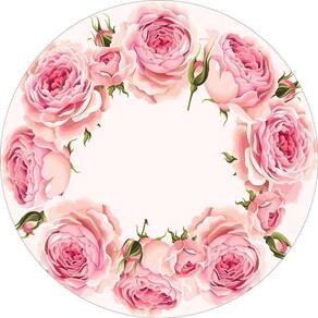 Painel Redondo 3D Sublimado Floral Frd-6095