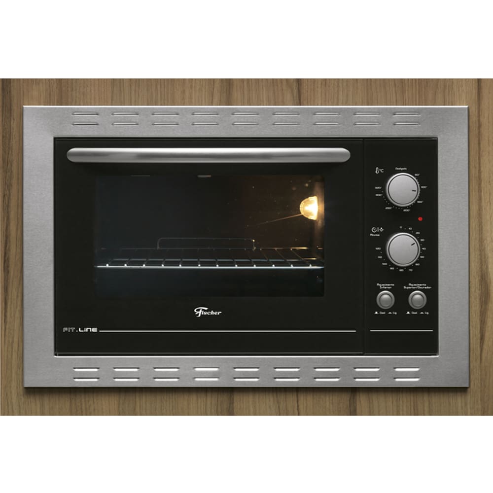 Forno Elétrico de Embutir Fischer Fit Line 44L Inox