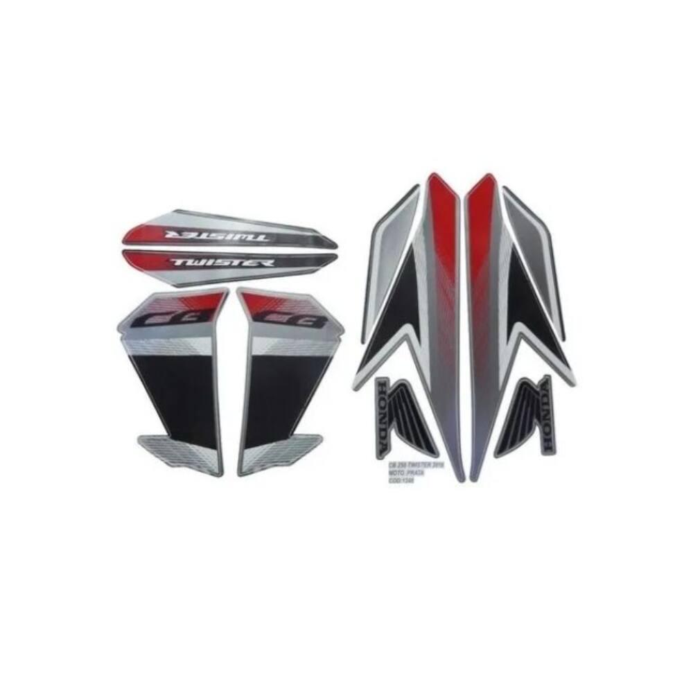 Kit Adesivos Faixa Cb250 Twister 2018 (prata)