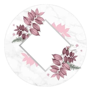 Painel Redondo 3D Sublimado Floral Frd-5901