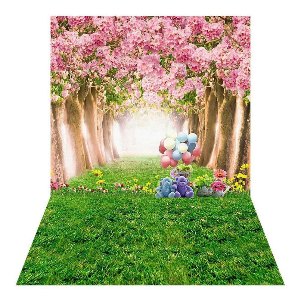 Fundo Fotográfico Jardim Ipê Rosa 1,5X2,2 Fff-699