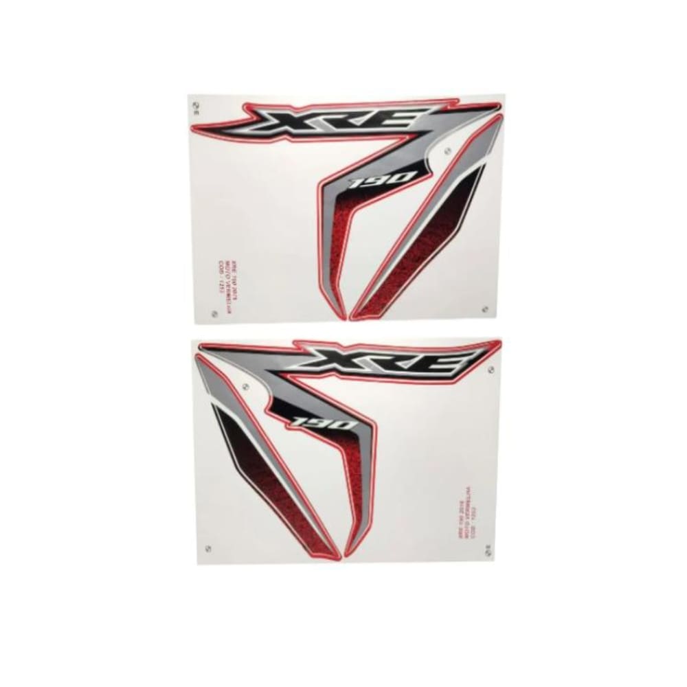Kit Jogo Adesivo Faixa Honda Xre 190 2018 Vermelha