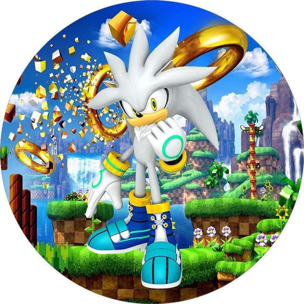 Painel Redondo 3D Sublimado Sonic Frd-6108