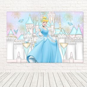 Painel Retangular Sublimado Princesas 2,0X1,5 Frt-5673