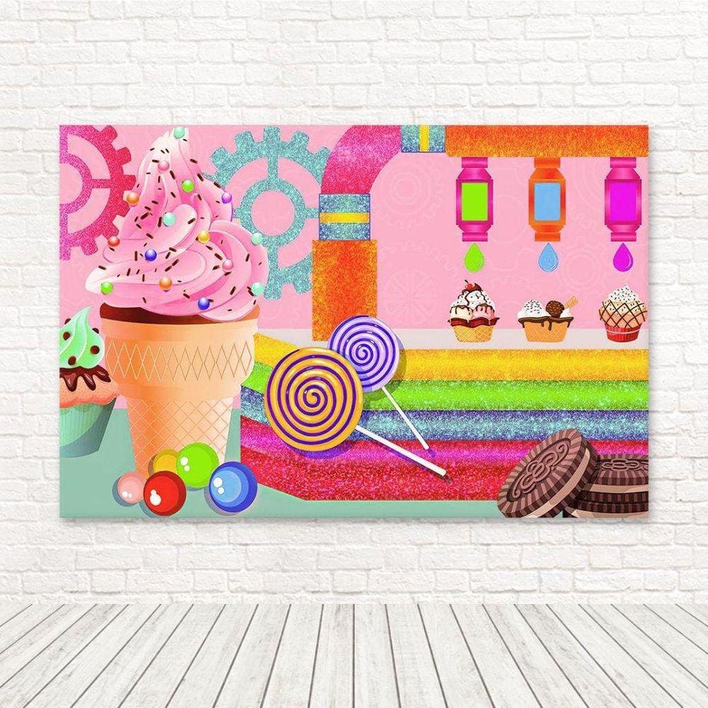 Painel Retangular Tecido 3D Confeitaria 2,00 X 1,50 Frt-5260