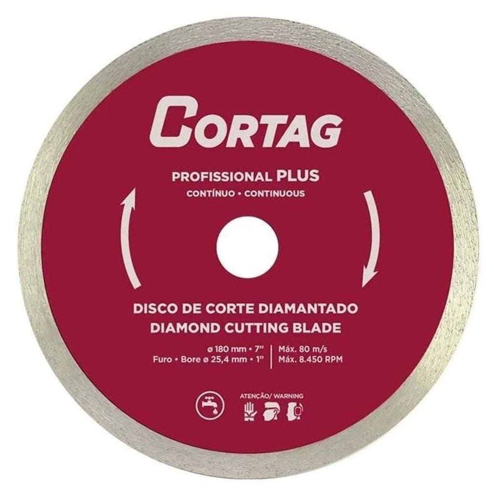 Disco De Corte Diamantado Profissional Plus 180Mm Cortag