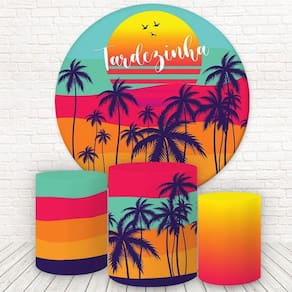 Painel Redondo E Capas 3D Sublimado Tardezinha Fkpc-221