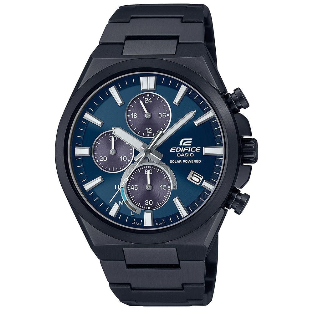 Relógio CASIO EDIFICE preto masculino EQS-950DC-2AVUDF